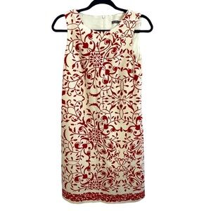 J. McLaughlin Kim Dress NWT Velvety Soft in Bavaria Print Size 0 Off White Red